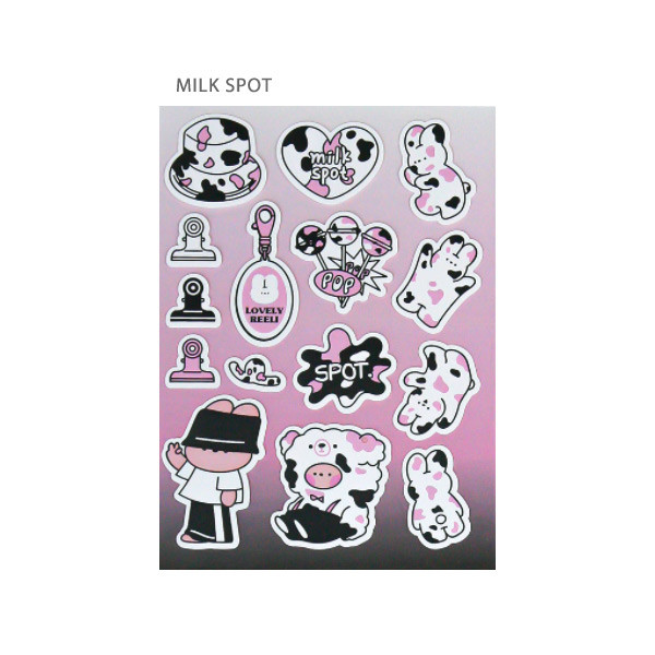 Milk Spot - DESIGN GOMGOM Reeli Color Line Paper Removable Sticker